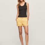 mujer shorts de algodón de corte regular Pepe Jeans 44JTZ518 brillar