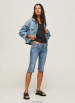 mujer shorts de mezclilla 3/4 de corte estándar Pepe Jeans 44JTZ508 mezclilla