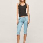 mujer shorts de mezclilla 3/4 de corte estándar Pepe Jeans 44JTZ520 mezclilla