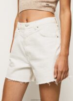 mujer shorts de mezclilla con corte globo Pepe Jeans 44JTZ498 mezclilla - Imagen 3