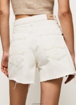 mujer shorts de mezclilla con corte globo Pepe Jeans 44JTZ498 mezclilla - Imagen 4