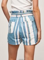 mujer shorts de mezclilla con estampado de rayas Pepe Jeans 44JTZ493 mezclilla - Imagen 5