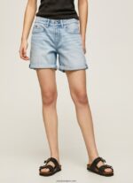 mujer shorts de mezclilla de corte estándar Pepe Jeans 44JTZ492 mezclilla - Imagen 2