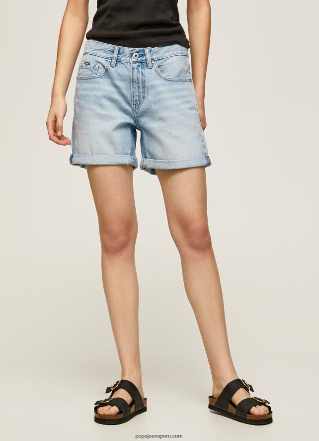 mujer shorts de mezclilla de corte estándar Pepe Jeans 44JTZ492 mezclilla - Imagen 2
