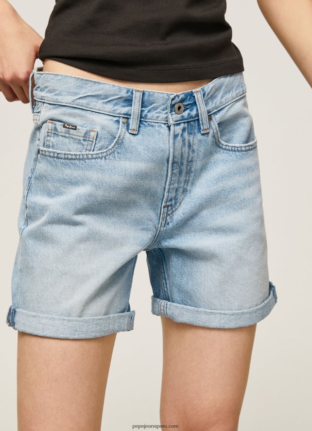 mujer shorts de mezclilla de corte estándar Pepe Jeans 44JTZ492 mezclilla - Imagen 3