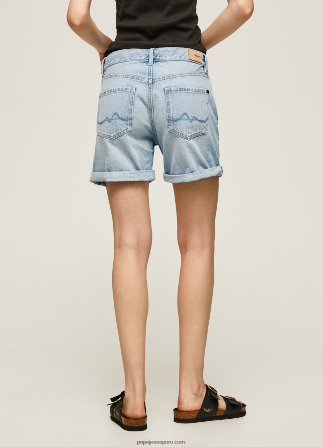 mujer shorts de mezclilla de corte estándar Pepe Jeans 44JTZ492 mezclilla - Imagen 4