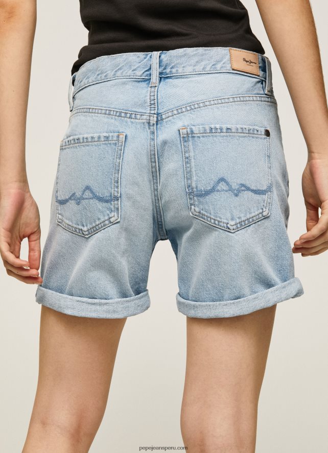 mujer shorts de mezclilla de corte estándar Pepe Jeans 44JTZ492 mezclilla - Imagen 5