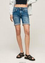 mujer shorts de mezclilla de corte estándar Pepe Jeans 44JTZ513 mezclilla - Imagen 2