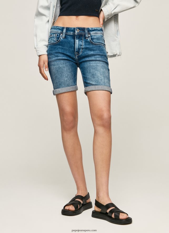 mujer shorts de mezclilla de corte estándar Pepe Jeans 44JTZ513 mezclilla - Imagen 2