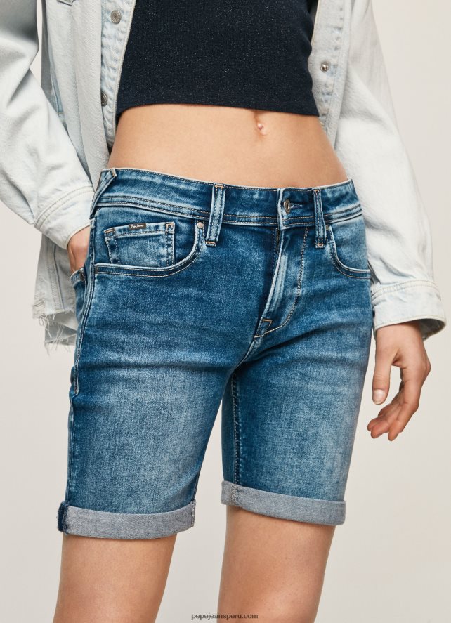 mujer shorts de mezclilla de corte estándar Pepe Jeans 44JTZ513 mezclilla - Imagen 3