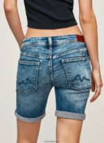 mujer shorts de mezclilla de corte estándar Pepe Jeans 44JTZ513 mezclilla - Imagen 5