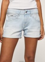 mujer shorts de mezclilla de corte estándar Pepe Jeans 44JTZ521 mezclilla - Imagen 3