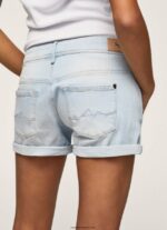 mujer shorts de mezclilla de corte estándar Pepe Jeans 44JTZ521 mezclilla - Imagen 5