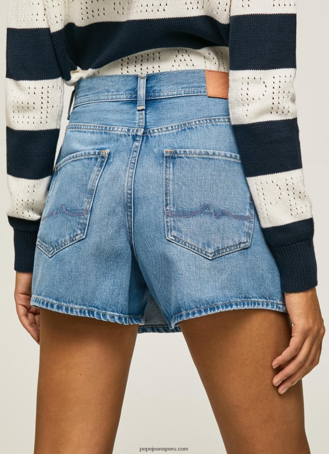 mujer shorts de mezclilla de corte regular Pepe Jeans 44JTZ509 mezclilla - Imagen 5