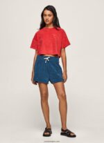 mujer shorts deportivos con logo bordado Pepe Jeans 44JTZ532 jarman