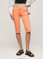 mujer shorts vaqueros capri Pepe Jeans 44JTZ528 durazno - Imagen 2
