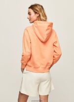 mujer sudadera con capucha de algodón Pepe Jeans 44JTZ282 durazno - Imagen 4