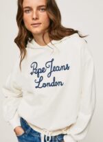 mujer suéter con logo bordado Pepe Jeans 44JTZ269 mousse