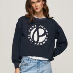 mujer suéter con logo circular Pepe Jeans 44JTZ279 dulwich