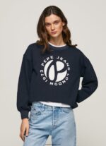 mujer suéter con logo circular Pepe Jeans 44JTZ279 dulwich