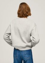 mujer suéter con logo estampado Pepe Jeans 44JTZ267 gris marga - Imagen 4