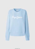mujer suéter con logo estampado Pepe Jeans 44JTZ275 bahía - Imagen 5
