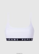 mujer sujetador deportivo de algodón Pepe Jeans 44JTZ536 blanco