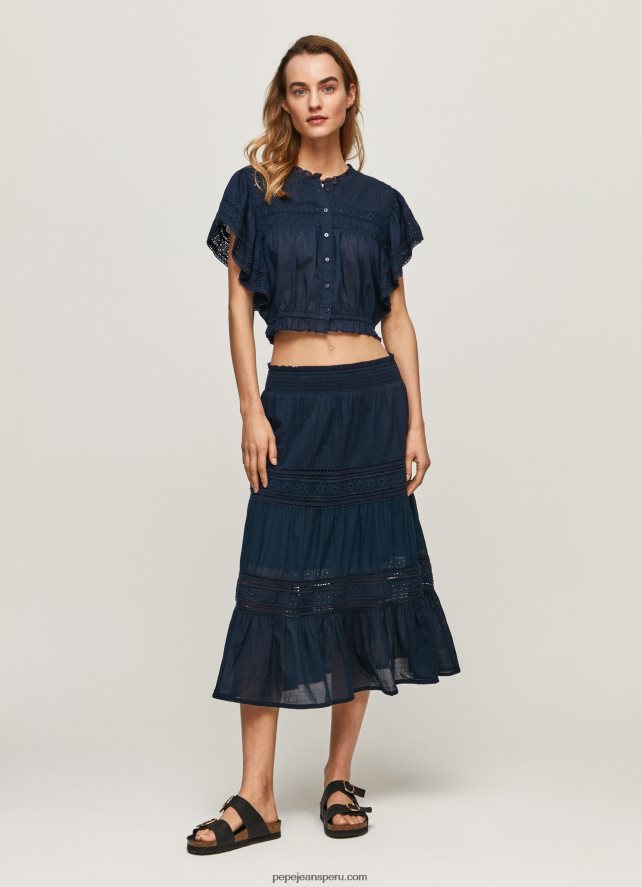 mujer sujetador deportivo de algodón Pepe Jeans 44JTZ536 blanco - Imagen 3