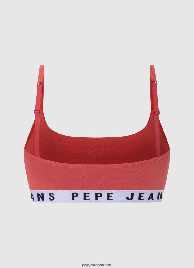 mujer sujetador deportivo solid str brlt Pepe Jeans 44JTZ570 estudio rojo - Imagen 2