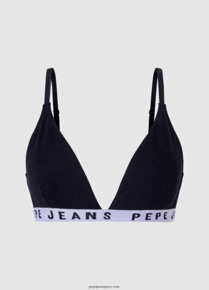 mujer sujetador triangular de algodón Pepe Jeans 44JTZ538 negro