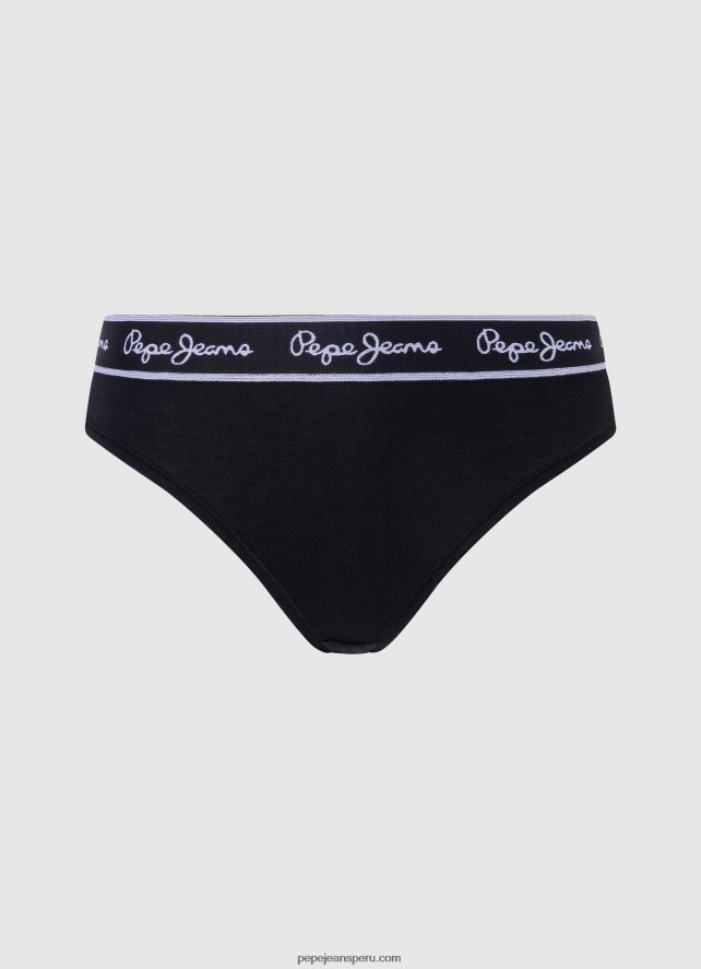 mujer_tanga_clasica_con_logo_estampado_pepe_jeans_44jtz549_negro.jpg mujer tanga clásica con logo estampado Pepe Jeans 44JTZ549 negro - Imagen 1