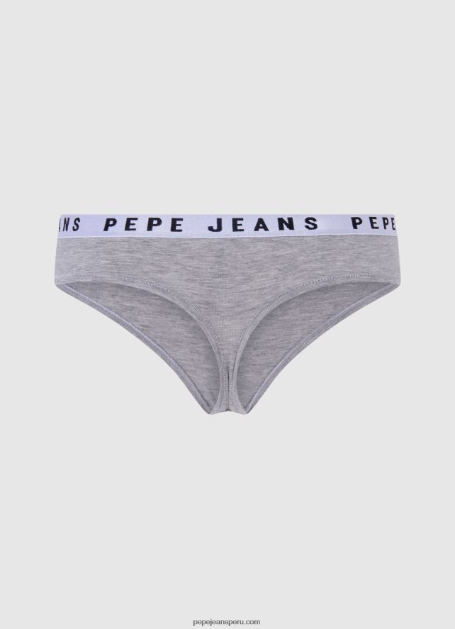 mujer tanga clásica con logo estampado Pepe Jeans 44JTZ568 gris marga - Imagen 2