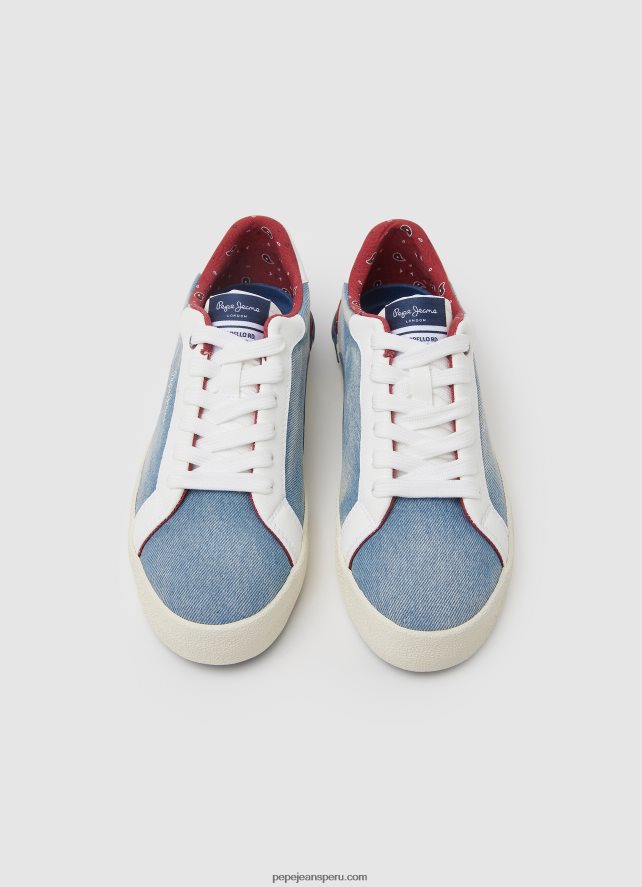 mujer tenis Kenton de lona vaquera Pepe Jeans 44JTZ627 fábrica azul - Imagen 2