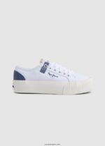 mujer tenis ottis con plataforma Pepe Jeans 44JTZ608 blanco