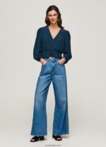 mujer top corto con cuello en V Pepe Jeans 44JTZ325 dulwich - Imagen 2