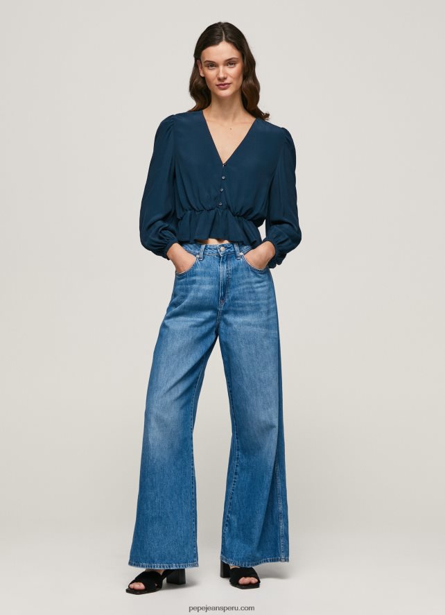 mujer top corto con cuello en V Pepe Jeans 44JTZ325 dulwich - Imagen 2