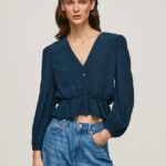 mujer top corto con cuello en V Pepe Jeans 44JTZ325 dulwich