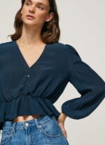 mujer top corto con cuello en V Pepe Jeans 44JTZ325 dulwich - Imagen 3
