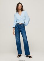 mujer top corto con cuello en V Pepe Jeans 44JTZ326 bahía - Imagen 2