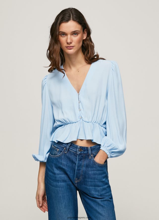 mujer_top_corto_con_cuello_en_v_pepe_jeans_44jtz326_bahia.jpg mujer top corto con cuello en V Pepe Jeans 44JTZ326 bahía - Imagen 1