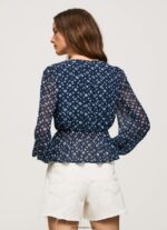 mujer top corto con escote en V Pepe Jeans 44JTZ358 multi - Imagen 4