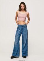 mujer top tejido con tirantes Pepe Jeans 44JTZ247 rosa nublado - Imagen 2
