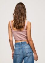 mujer top tejido con tirantes Pepe Jeans 44JTZ247 rosa nublado - Imagen 4