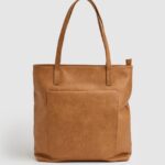mujer tote con logo en relieve Pepe Jeans 44JTZ710 camello
