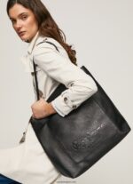 mujer tote con logo en relieve Pepe Jeans 44JTZ711 negro