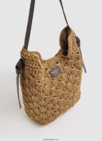 mujer tote de paja tejida Pepe Jeans 44JTZ717 caramelo - Imagen 2