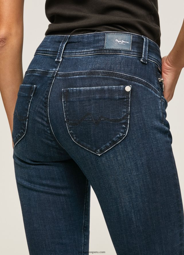 mujer vaqueros brooke de corte slim con cintura media Pepe Jeans 44JTZ35 mezclilla - Imagen 5