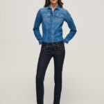 mujer vaqueros brooke de corte slim con cintura media Pepe Jeans 44JTZ9 mezclilla