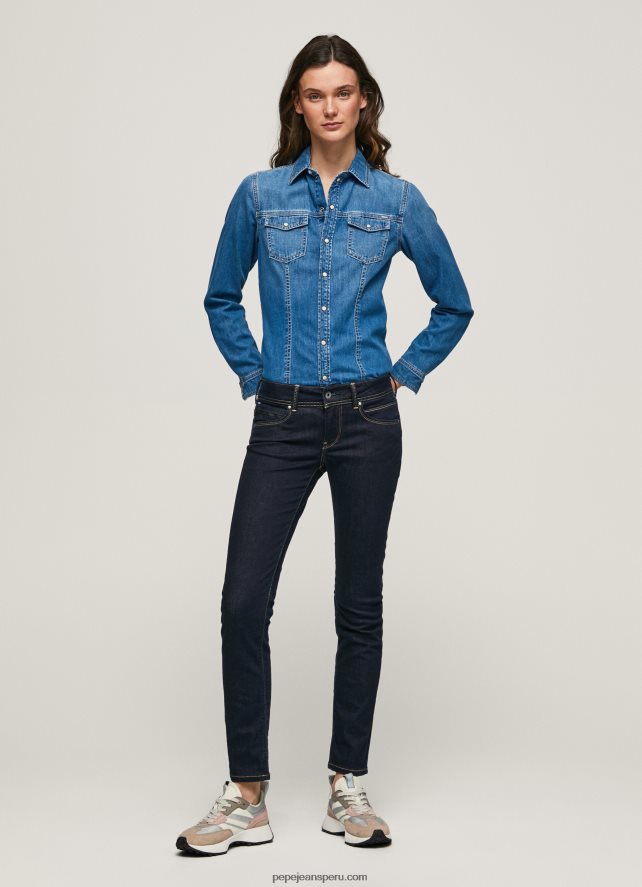 mujer_vaqueros_brooke_de_corte_slim_con_cintura_media_pepe_jeans_44jtz9_mezclilla.jpg mujer vaqueros brooke de corte slim con cintura media Pepe Jeans 44JTZ9 mezclilla - Imagen 1
