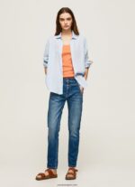 mujer vaqueros Carey de tiro medio holgados Pepe Jeans 44JTZ80 mezclilla
